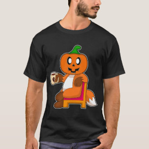Fox Halloween Pumpkin-Kaffee T-Shirt