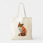 Fox, handgemalt Fox Tragetasche (Rückseite)