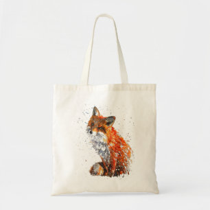 Fox, handgemalt Fox Tragetasche