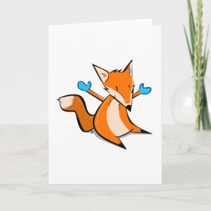 Fox-Handschuh - Gruß-Karte Karte