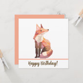 Fox Happy birthday Pixelart, Pixel Art Karte (Vorderseite/Rückseite Beispiel)