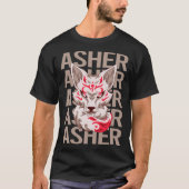 Fox Head - Asher Name T-Shirt (Vorderseite)