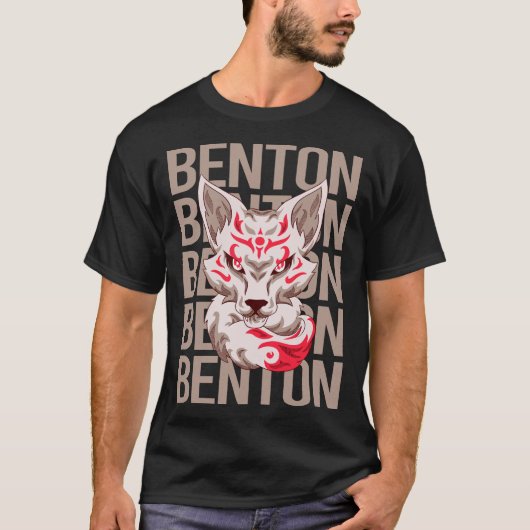 Fox Head - Benton Name T-Shirt (Vorderseite)