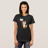 Fox Heart Balloon Genderfae T-Shirt (Vorne ganz)