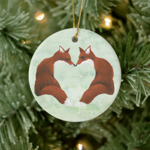 Fox Heart Ornament