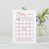 Fox Hearts Baby Shower Bingo (Stehend Vorderseite)