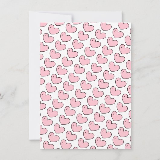 Fox Hearts Baby Shower Bingo (Rückseite)