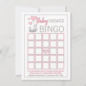 Fox Hearts Baby Shower Bingo (Vorderseite)