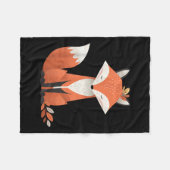 Fox Herbstleaves Süße Tier Woodland Fall Natur Fleecedecke (Vorderseite (Horizontal))