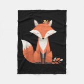 Fox Herbstleaves Süße Tier Woodland Fall Natur Fleecedecke (Vorderseite)