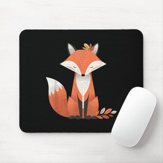 Fox Herbstleaves Süße Tier Woodland Fall Natur Mousepad (Mit Mouse)