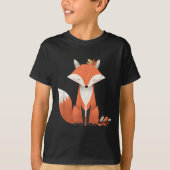 Fox Herbstleaves Süße Tier Woodland Fall Natur T-Shirt (Vorderseite)