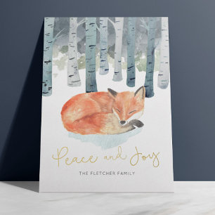 Fox Holiday Gold Fox Cards Folien Feiertagskarte