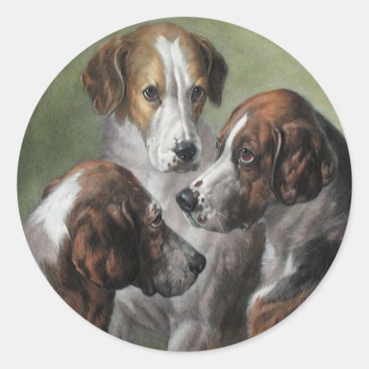Fox Hounds Runder Aufkleber (Vorderseite)
