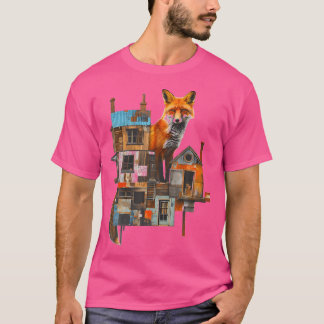 Fox House Colorful Animal Art Fox T-Shirt
