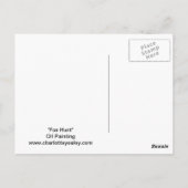 Fox Hunt Art Postkarte (Rückseite)