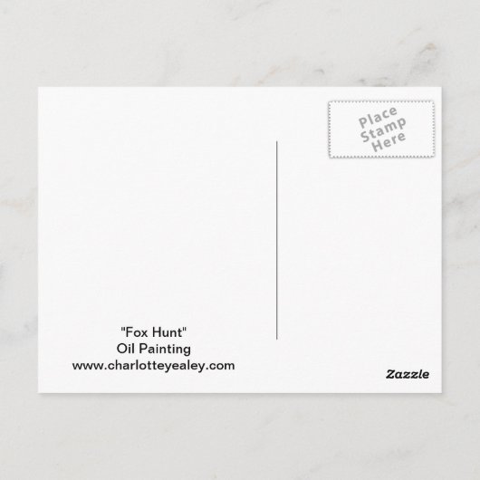 Fox Hunt Art Postkarte (Rückseite)