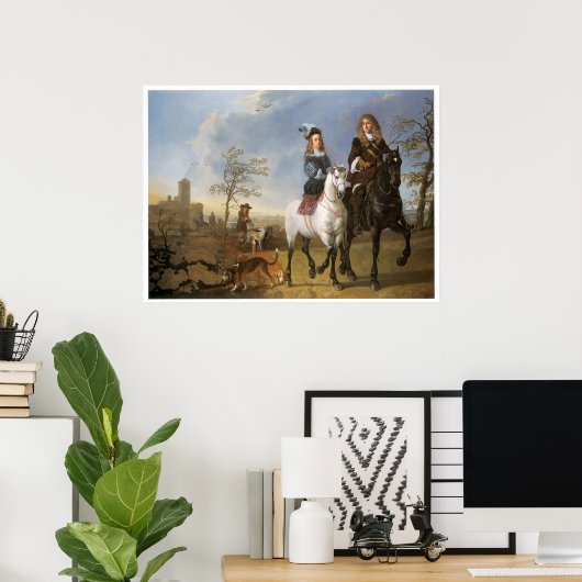 Fox Hunt England Vintag Art Print Poster (Heimbüro)