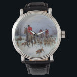 Fox Hunt Huntsmen und Hunden kehren Zuhause zurück Armbanduhr<br><div class="desc">Fox Hunt Huntsmen und Hunden kehren Zuhause Watch</div>