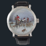 Fox Hunt Huntsmen und Hunden kehren Zuhause zurück Armbanduhr<br><div class="desc">Fox Hunt Huntsmen und Hunden kehren Zuhause Watch</div>