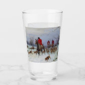Fox Hunt Huntsmen und Hunden kehren Zuhause zurück Glas (Vorderseite)