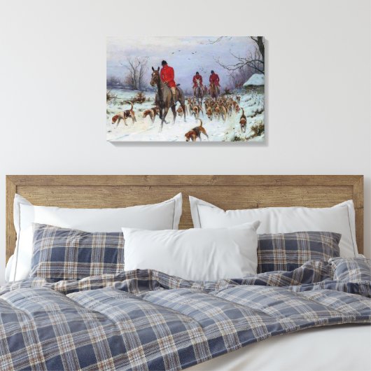 Fox Hunt Huntsmen und Hunden kehren Zuhause zurück Leinwanddruck (Insitu (Schlafzimmer))