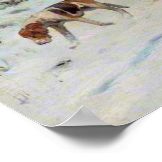 Fox Hunt Huntsmen und Hunden kehren Zuhause zurück Poster (Ecke)