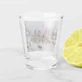 Fox Hunt Huntsmen und Hunden kehren Zuhause zurück Schnapsglas (Rückseite)