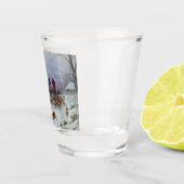 Fox Hunt Huntsmen und Hunden kehren Zuhause zurück Schnapsglas (Rechts)