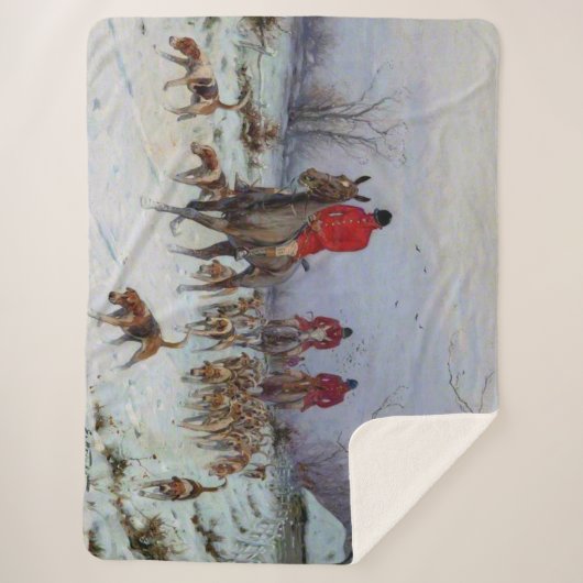 Fox Hunt Huntsmen und Hunden kehren Zuhause zurück Sherpadecke (Vorderseite)