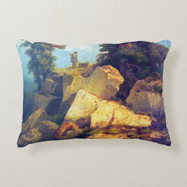 Fox Hunt Josef Navrátil nach 1850 Dekokissen (Vorderseite)