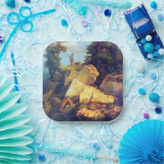 Fox Hunt Josef Navrátil nach 1850 Pappteller (Party)