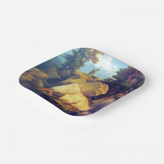 Fox Hunt Josef Navrátil nach 1850 Pappteller (Gewinkelt)