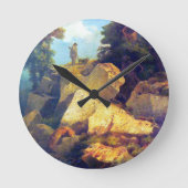 Fox Hunt Josef Navrátil nach 1850 Runde Wanduhr (Vorderseite)