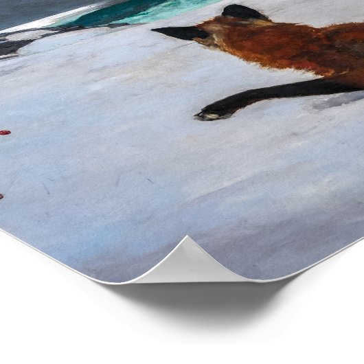 Fox Hunt von Winslow Homer Poster (Ecke)