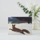 Fox Hunt Winter Winslow Homer Postkarte (Stehend Vorderseite)