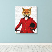Fox Hunter 2-Portrait Leinwanddruck (Insitu (Holzboden))