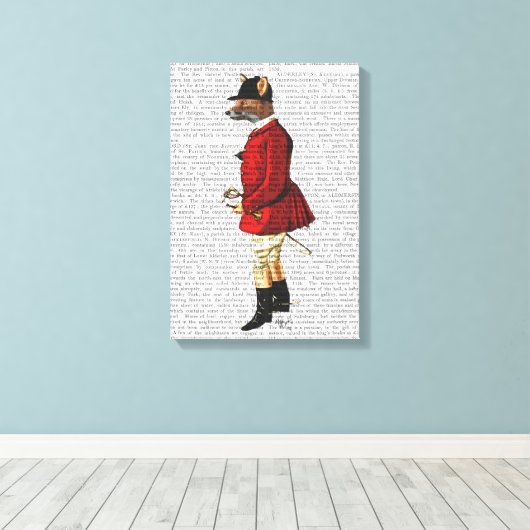 Fox Hunter Leinwanddruck (Insitu (Holzboden))