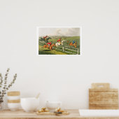 Fox Hunting, aquatisiert von I. Clark, Pub. von Th Poster (Küche)