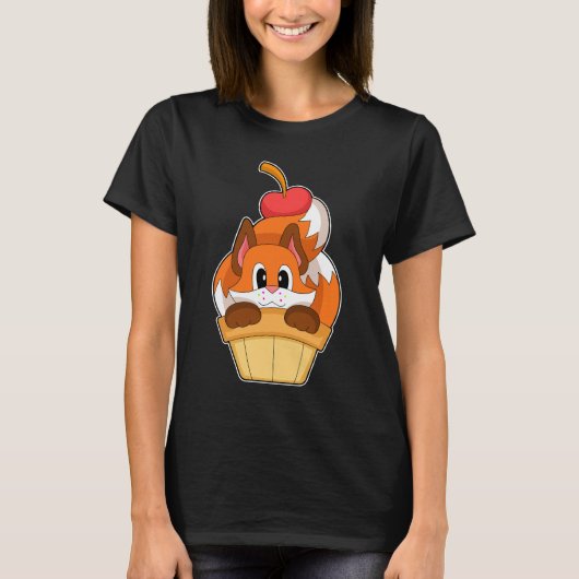 Fox Ice cream cone Cherry T-Shirt (Vorderseite)