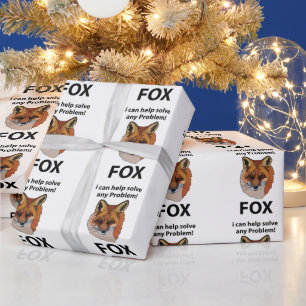 Fox ich kann helfen, jedes Problem Funny Fox zu lö Geschenkpapier