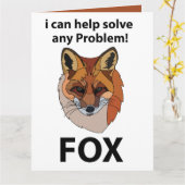Fox ich kann helfen, jedes Problem Funny Fox zu lö Karte (Gelbe Blume)