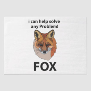 Fox ich kann helfen, jedes Problem Funny Fox zu lö Seidenpapier
