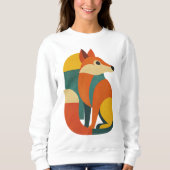 FOX ILLUSTRATION GEOMETRY DESIGN T-Shirt Sweatshirt (Vorderseite)