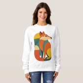 FOX ILLUSTRATION GEOMETRY DESIGN T-Shirt Sweatshirt (Vorne ganz)