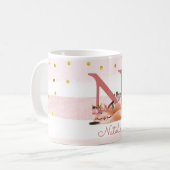 Fox Illustration Mutter, um von einem Baby Mädchen Kaffeetasse (Vorderseite Links)