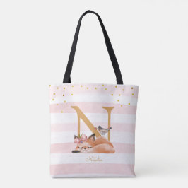 Fox Illustration Mutter, um von einem Baby Mädchen Tasche