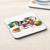 Fox im Herbst gewartet Getränkeuntersetzer (Linke Seite)