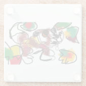 Fox im Herbst gewartet Glasuntersetzer (Rückseite)