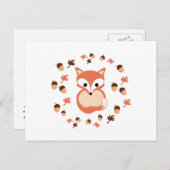 Fox im Herbst Postkarte (Vorne/Hinten)